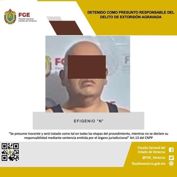 Poza Rica-Detenido A Efigenio “N” se le capturó la mañana del lunes pasado en las instalaciones de la policía pozarricense donde continuaba trabajando con un cargo menor luego del relevo del Ayuntamiento