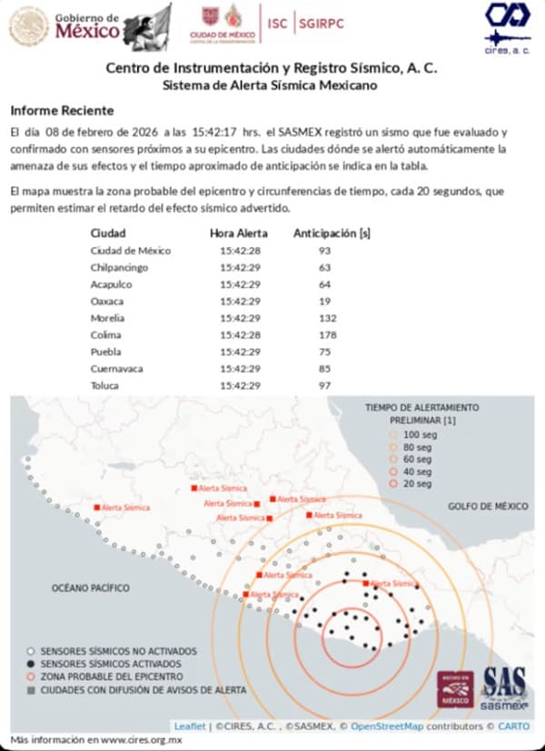 Sismo-Alerta El sismo proveniente de Puerto Escondido activó las alertas